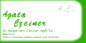 agata czeiner business card